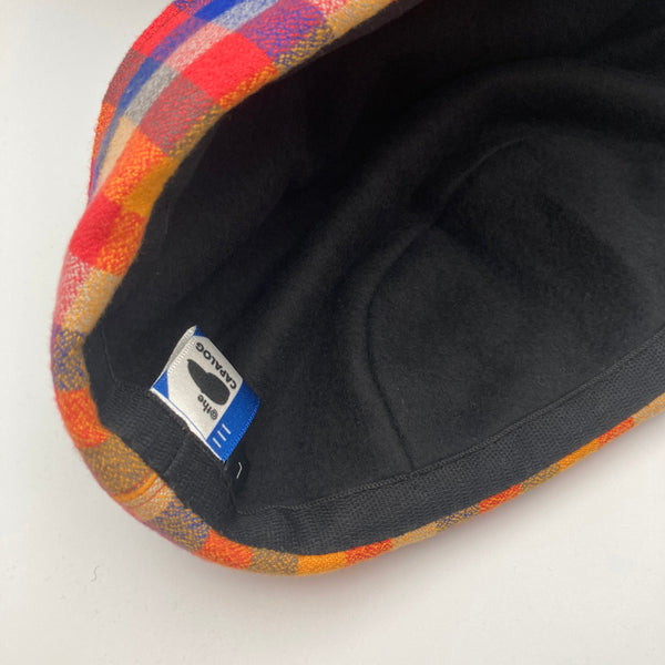 Black & Multi Flannel Winter Trapper Cap