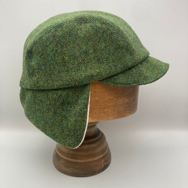 Green Wool Trapper Cap