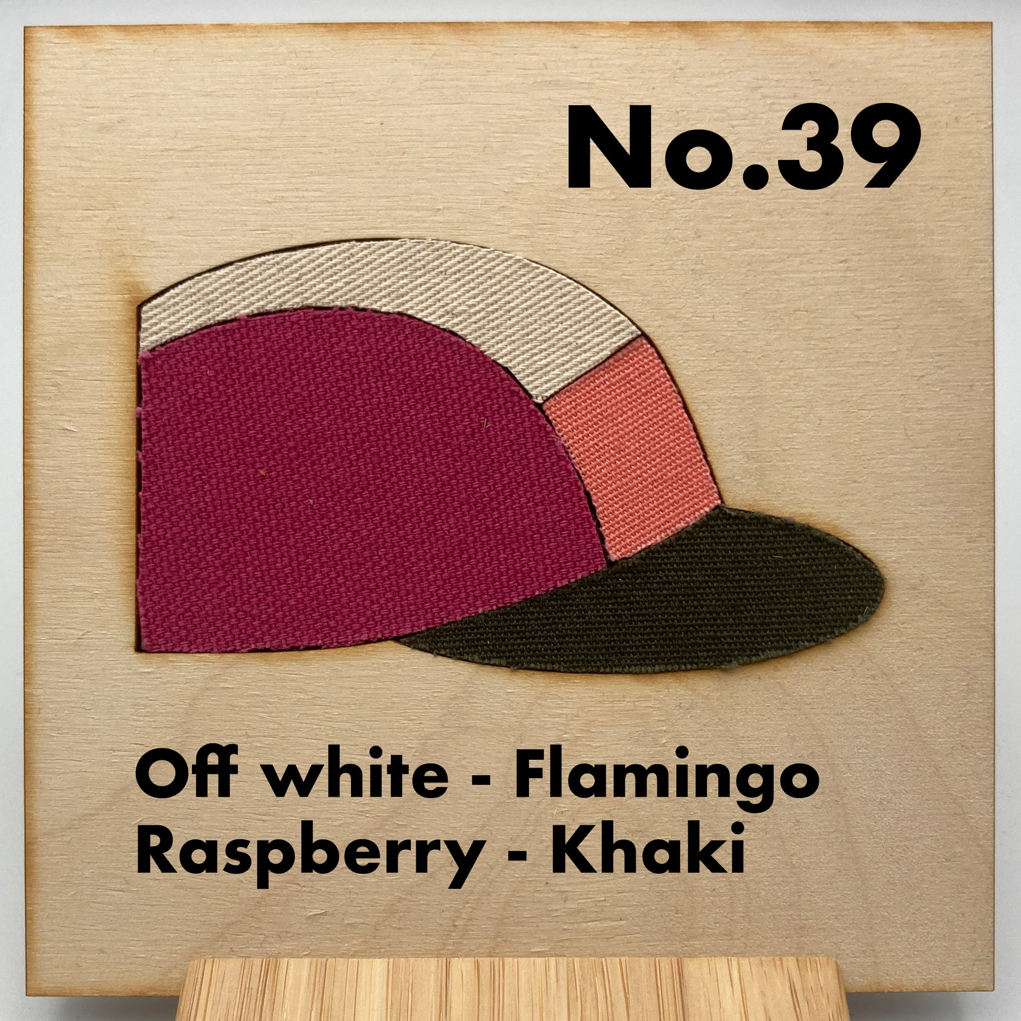 No.39: Raspberry, Flamingo & Khaki Panel Cap