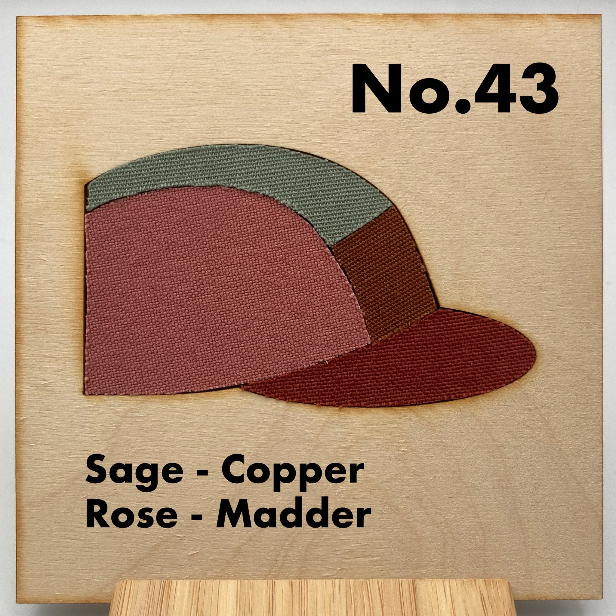 No.43: Sage, Copper, Rose & Madder Panel Cap