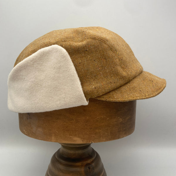 Ochre Yellow Wool Trapper Cap