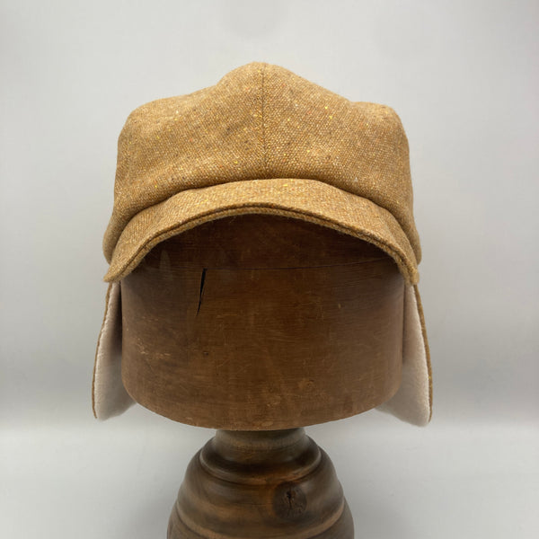 Ochre Yellow Wool Trapper Cap