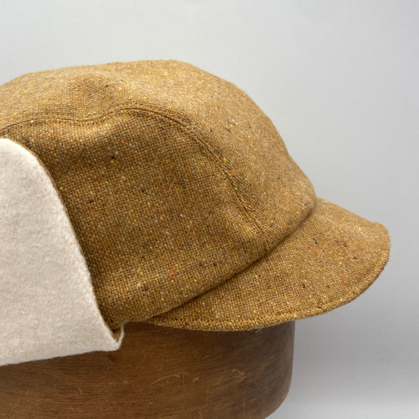 Ochre Yellow Wool Trapper Cap