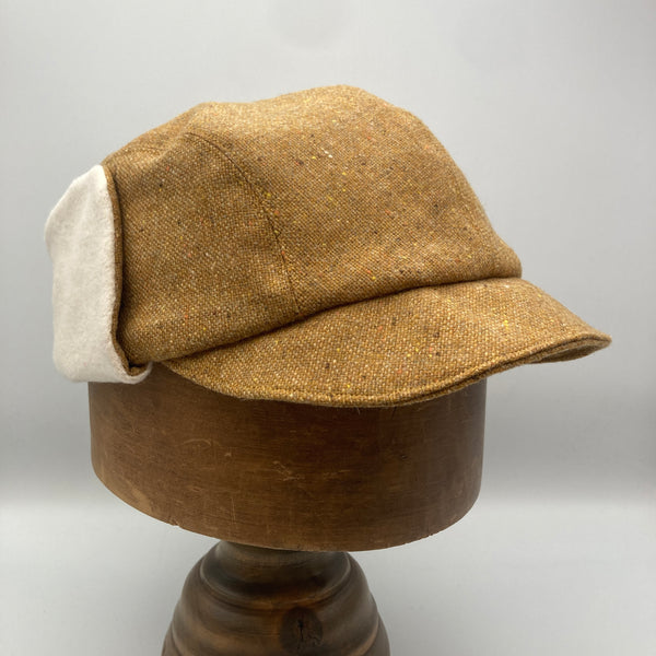 Ochre Yellow Wool Trapper Cap