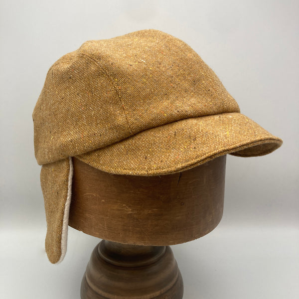 Ochre Yellow Wool Trapper Cap