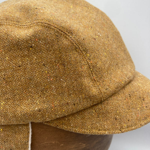 Ochre Yellow Wool Trapper Cap