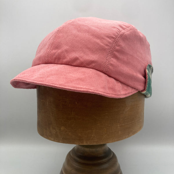 Pink & Jade Green Flannel Winter Trapper Cap