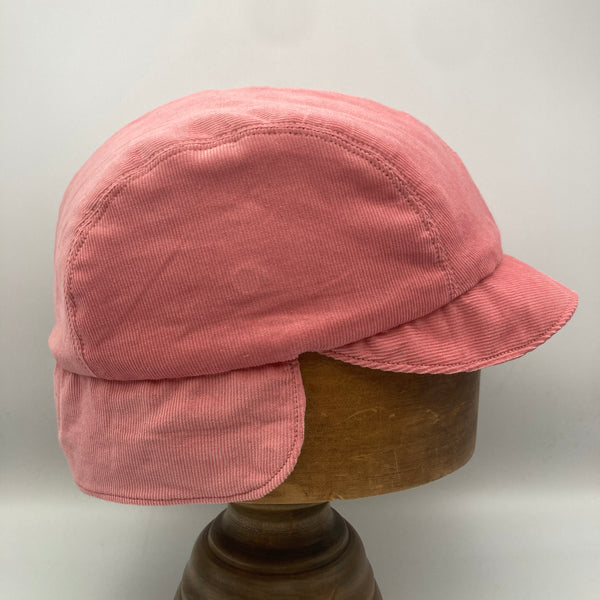 Pink & Jade Green Flannel Winter Trapper Cap