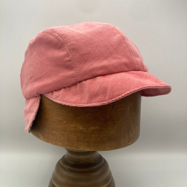 Pink & Jade Green Flannel Winter Trapper Cap